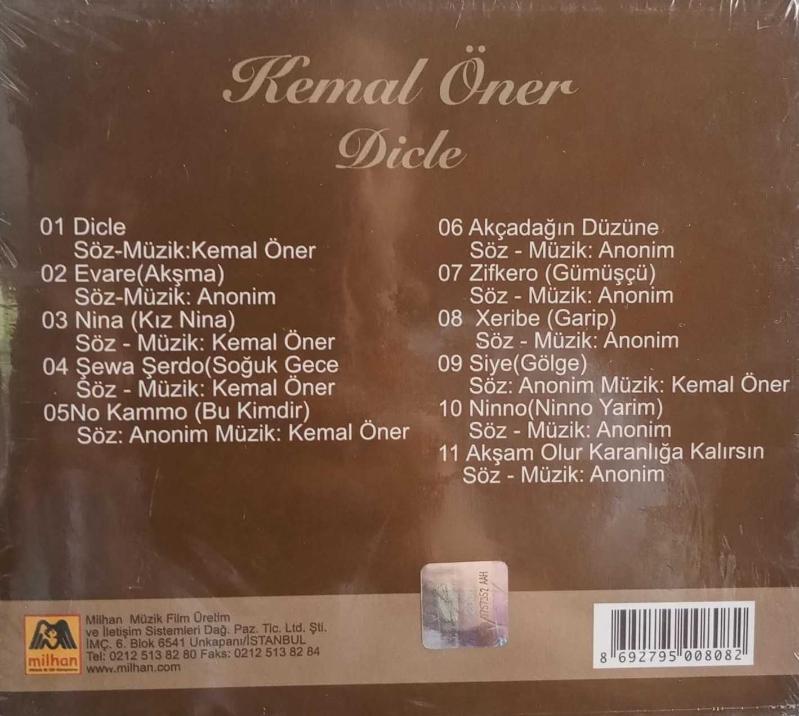 Kemal Öner - Dicle (CD) Kürtçe CD | Kürtçe Halk | CD