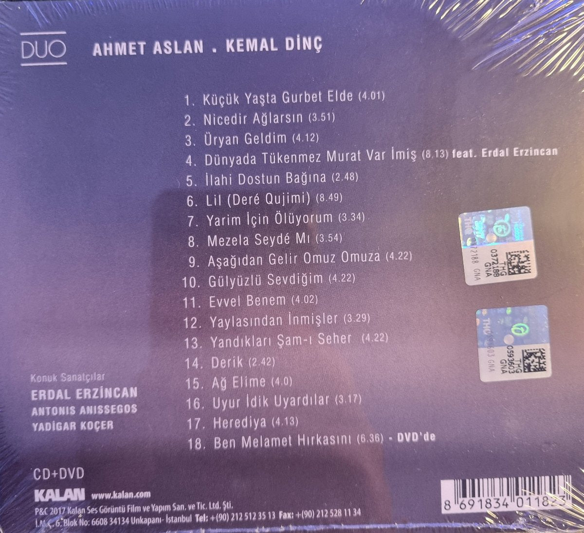 Ahmet Aslan CD | Kemal Dinç | Türk Halk | Özgün | Protest | Müzik CD ( Duo CD )