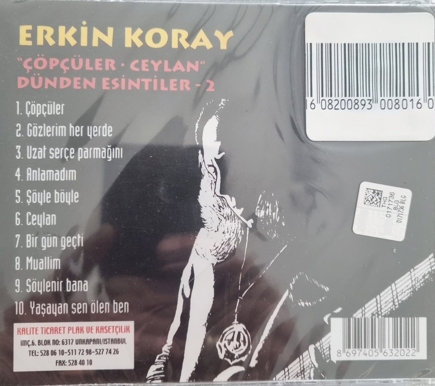 Erkin Koray CD - Çöpçüler - Ceylan - Dünden Esintiler 2 (CD) Anadolu Rock | CD