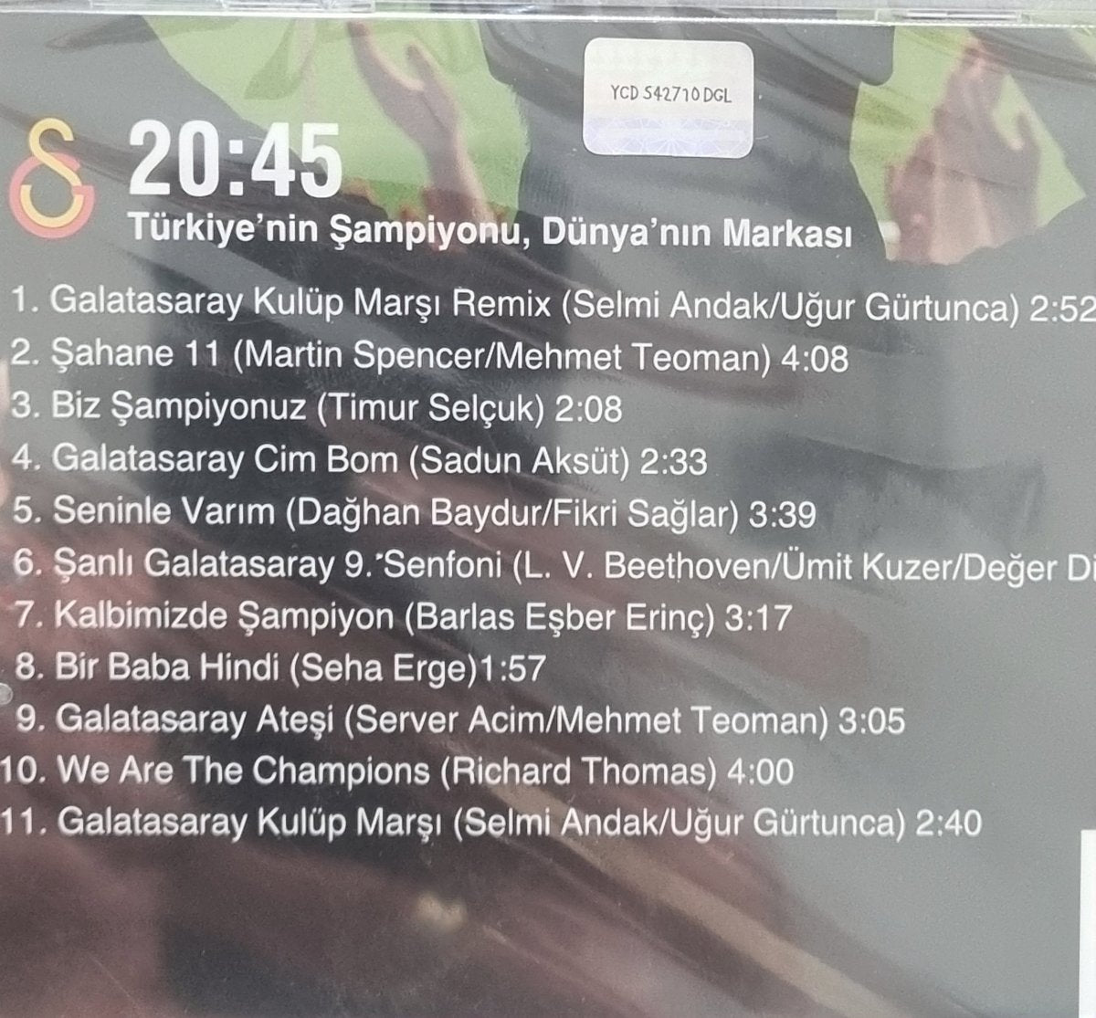 Galatasaray - Şampiyonluk Albümü CD 20:45 (Galatasaray Taraftar Şarkıları CD)