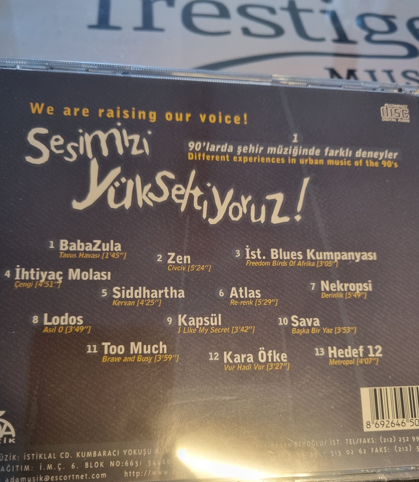 Sesimizi Yükseltiyoruz (CD)Türkce |Türkçe | Kaynak |Müzik|CD