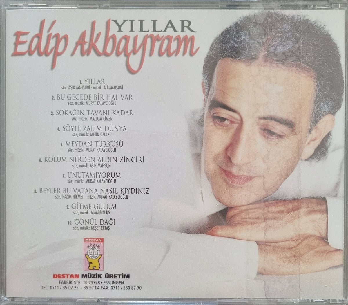 Edip Akbayram - Yıllar ( CD ) Almanya | Esslingen |Destan Müzik CD
