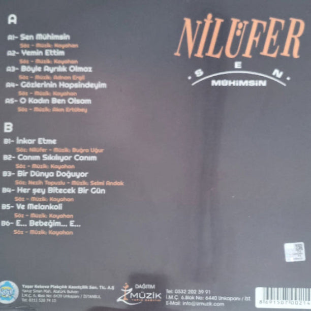 Nilüfer Plak |Sen Mühimsin | Schallplatte |Pop Plak|LP