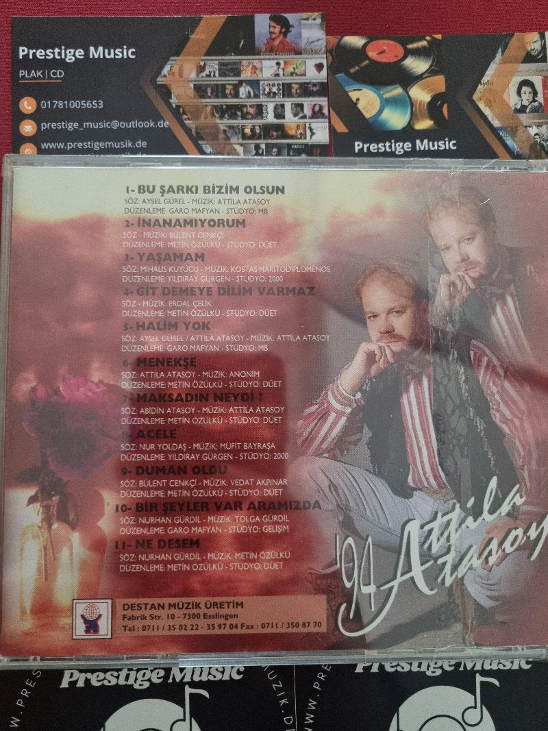 ATİLLA ATASOY 94 CD| DESTAN Müzik (Almanya) | Stuttgart | Esslingen Baski CD )