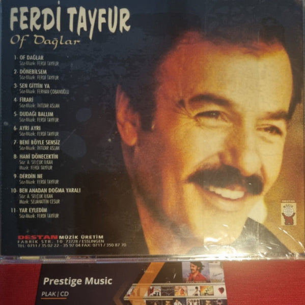 Ferdi Tayfur - Of Dağlar CD (Destan Müzik Almanya-Stuttgart-Esslingen Baskı) Arabesk