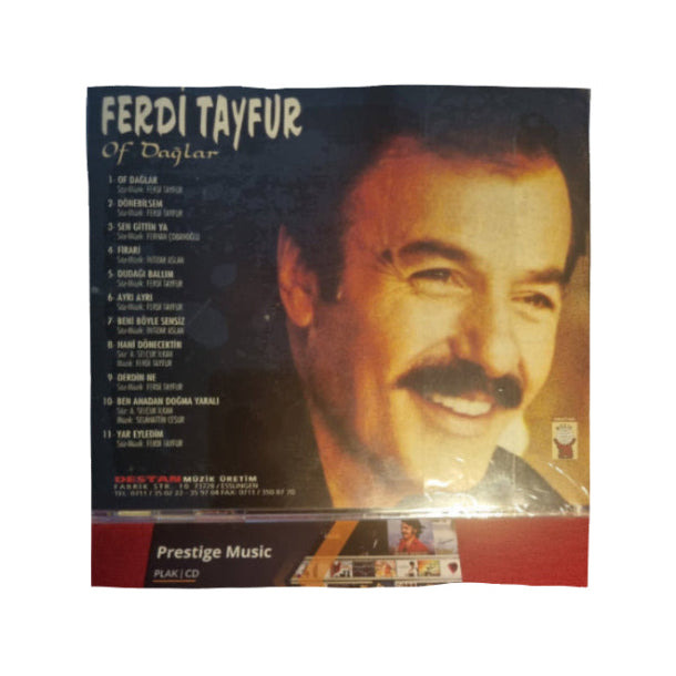 Ferdi Tayfur - Of Dağlar CD (Destan Müzik Almanya-Stuttgart-Esslingen Baskı) Arabesk