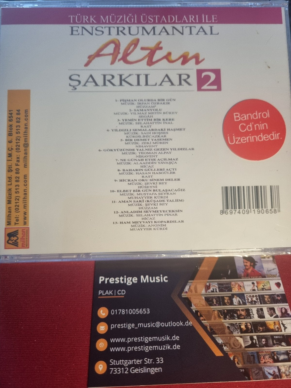 ALTIN ŞARKILAR 2 |Sanat Müziği (ENSTRUMANTAL | Enstrümantal | Instrümental )Türkçe CD