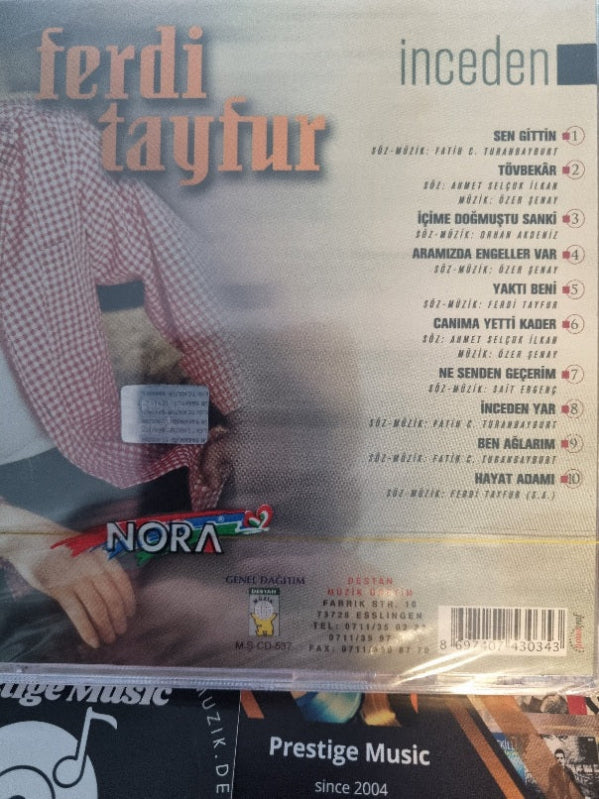 Ferdi Tayfur - inceden ( CD ) Arabesk CD (Destan Müzik) | Almanya| Esslingen CD'si)