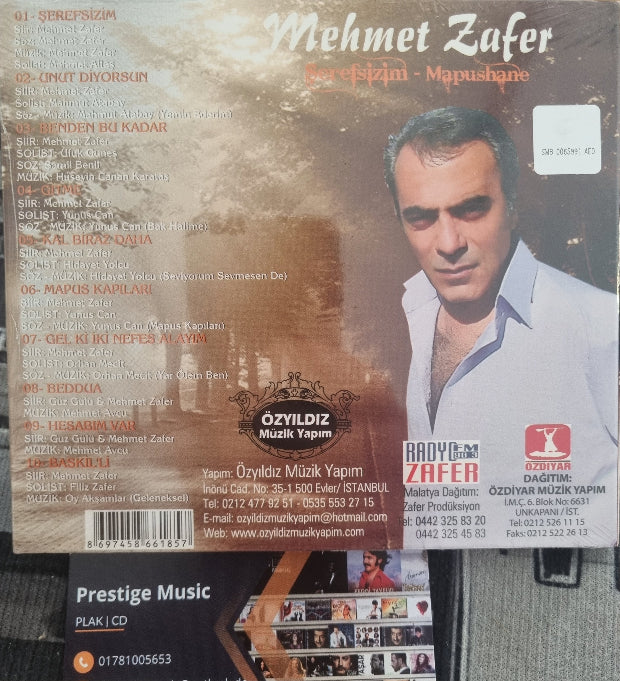Mehmet Zafer | Şerefsizim | Mapushane | CD | Arabesk | Şiir