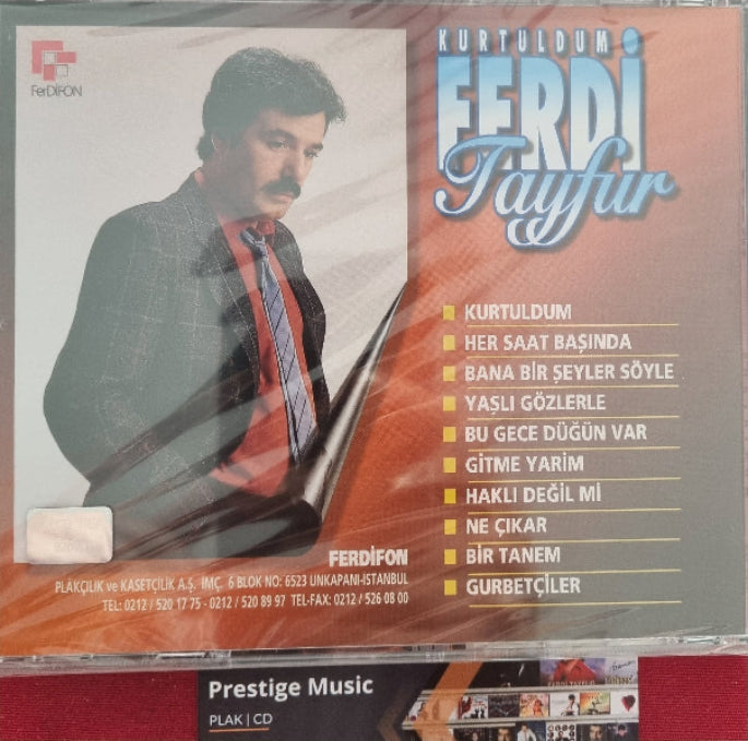 Ferdi Tayfur CD - Kurtuldum ( CD ) Arabesk - Fantazi | CD