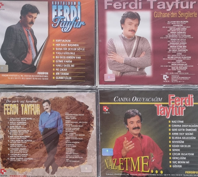Ferdi Tayfur CD | Kurtuldum | Gülhaneden Sevgilerle | Dünya | Canına Okuyacağım - Naz Etme | CD | 4 CD Set