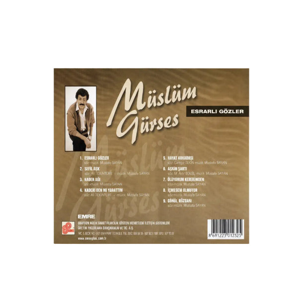 Müslüm Gürses - Esrarlı Gözler CD ( Müslüm Gürses CD )Müslüm Gürses Esrarli Gözler CD