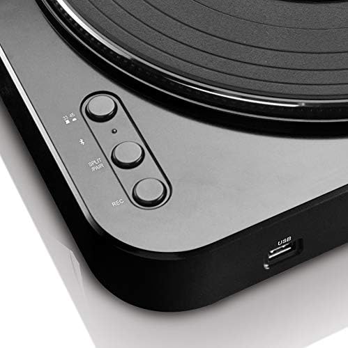 Lenco LBT-120 BK – Moderner Halbautomatischer USB-Plattenspieler – Mit Bluetooth & Riemenantrieb