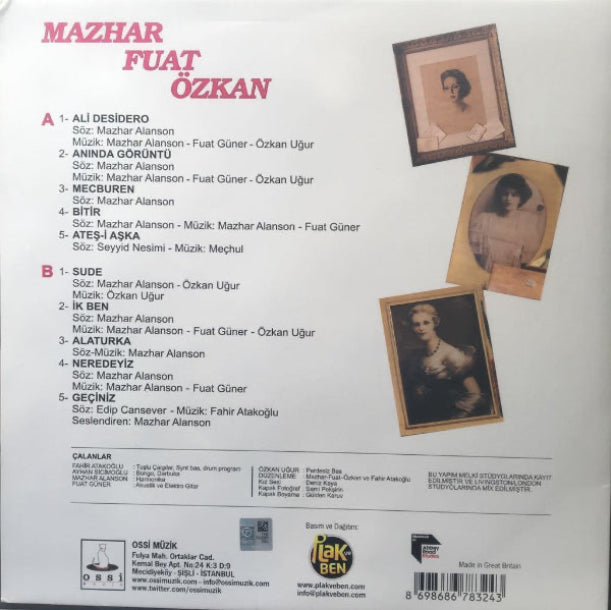 Mazhar Fuat Özkan| MFÖ |Geldiler ( Plak )Türkçe | Pop | Plak | kayıt | LP