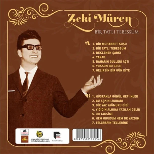 Zeki Müren Plak |Bir Tatlı Tebessüm (Türk Sanat | Sanat Müziği |Plak) vinil plak | LP