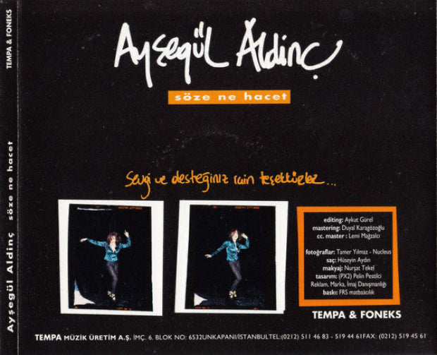 Ayşegül Aldinç - Söze Ne Hacet ( CD )Türkçe Pop Müzik CD