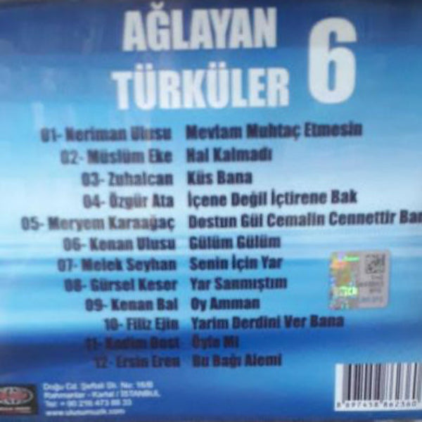 Ağlayan Türküler 6 | CD | karışık Türküler | Türk Halk | Müziği CD