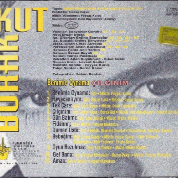 BURAK KUT CD-Benimle Oynama - Çılgınım ( CD ) Türkçe | Pop | CD