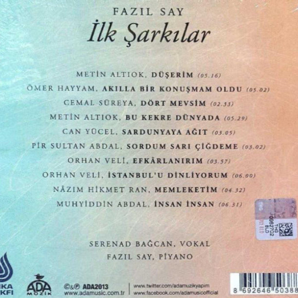 Fazıl Say - İlk Şarkılar(CD)