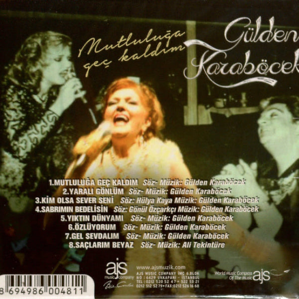 Gülden Karaböcek | Mutluluğa Geç Kaldım - CD | Arabesk Müzik | CD
