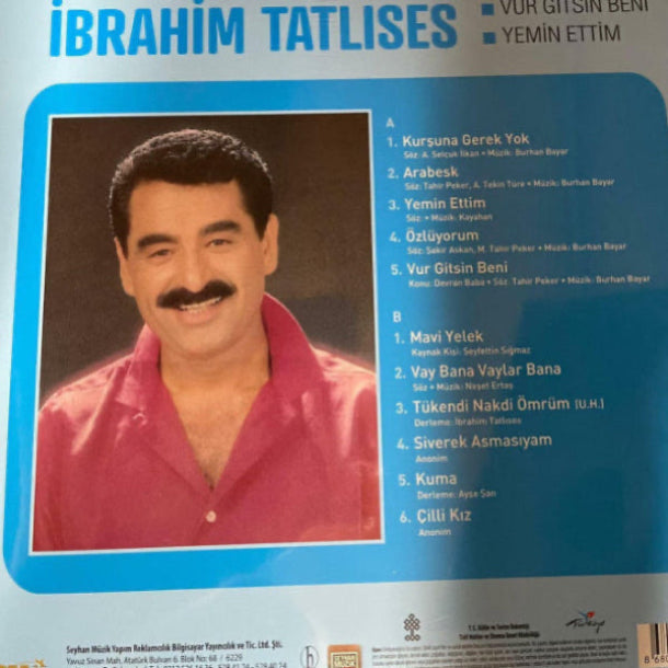 İbrahim Tatlıses - Vur Gitsin Beni | Yemin Ettim (Plak) Schallplatte | LP