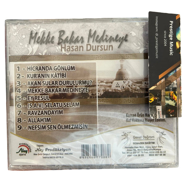 Hasan Dursun - Mekke Bakar Medineye (CD) ilahi-Sufi Müzik CD
