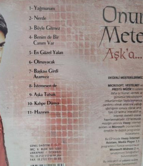 Onur Mete - Aşk'a | Aska | CD | Arabesk | Müzik | Almanya | sipariş