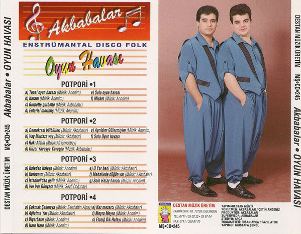 Akbabalar CD |Enstrümantal Disco Folk |Oyun Havası |Türkçe Pop CD ( DESTAN Müzik )