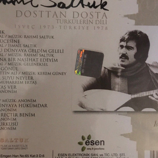 Rahmi SALTUK- Dosttan Dosta | Türkülerin Dili ( CD ) Türk Halk | CD