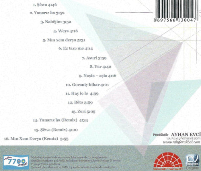 Nilüfer Akbal - Şewa - Gece (CD)Kürtçe | CD