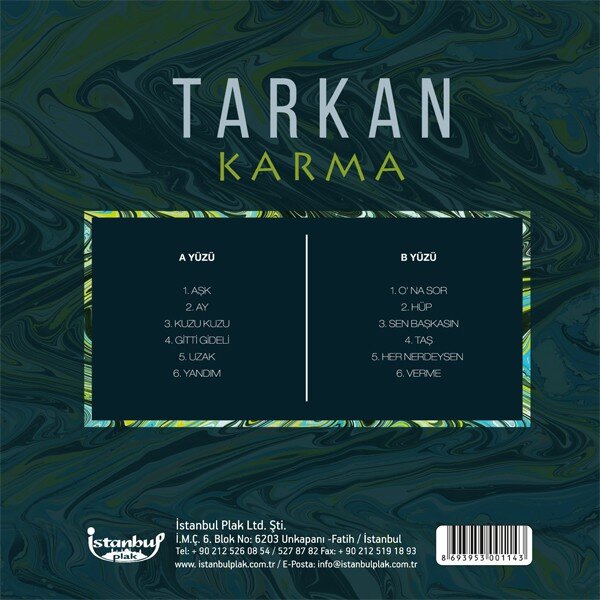 Tarkan Plak |Karma(Türkce Plak | Pop Plak)Schallplatte| LP