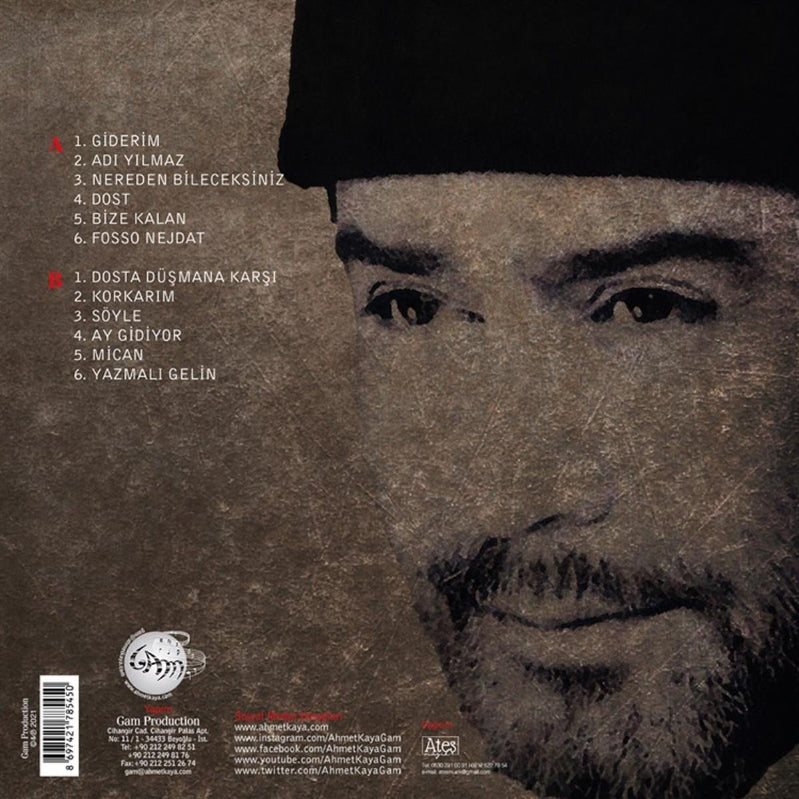 Ahmet Kaya | Dosta Düşmana Karşı (Türk Halk) | Özgün | Protesto |Plak) vinil plak | LP