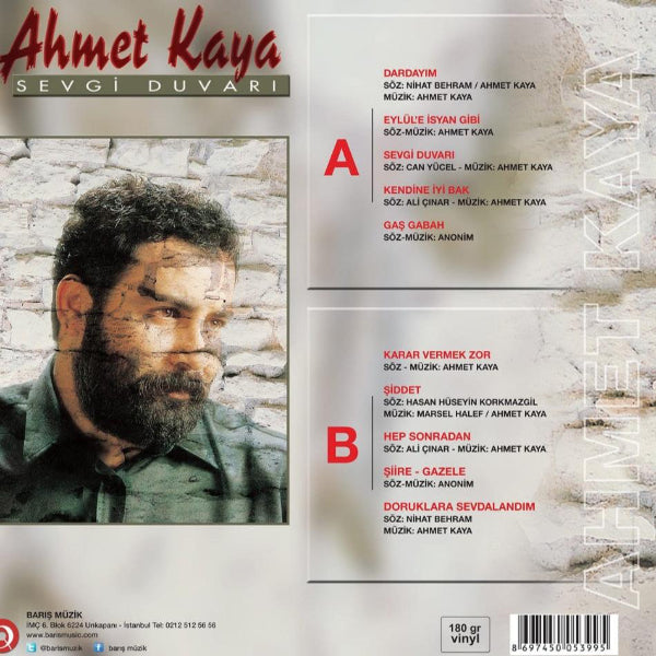 Ahmet Kaya Plak | Sevgi Duvarı ( Türkçe Plak ) Özgün| Protesto | Müzik Plak