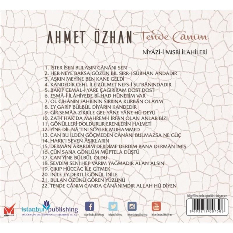 Ahmet Özhan | Ahmet Özhan Tende Canım (Sufi) | Tasavvuf | Müzik CD )Türkçe CD