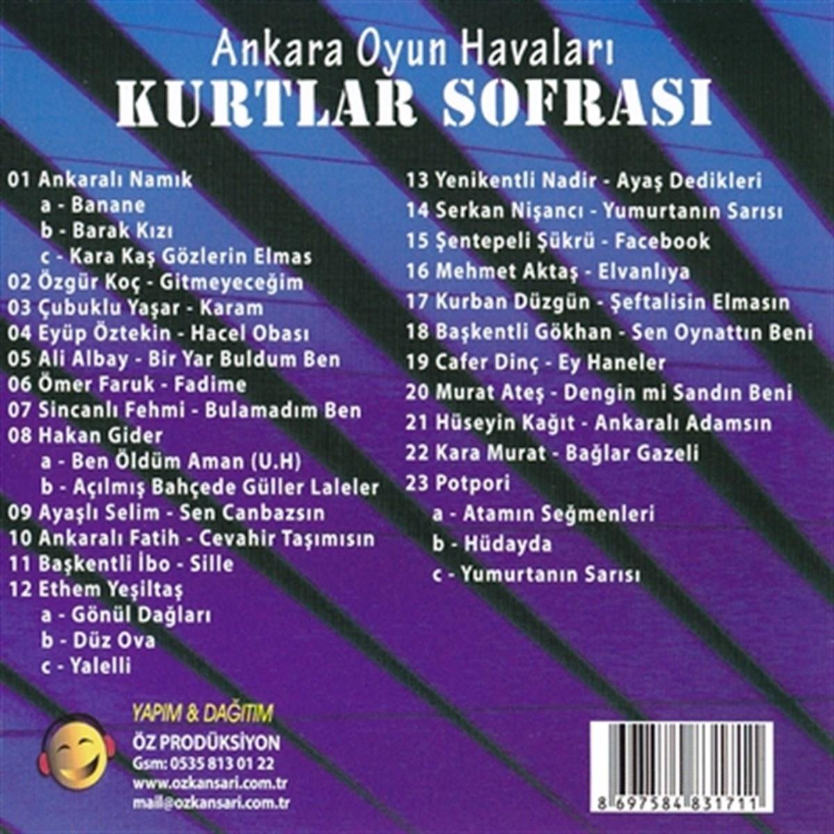 Ankara Oyun Havaları CD- Kurtlar Sofrası (CD) Oyun Havaları CD