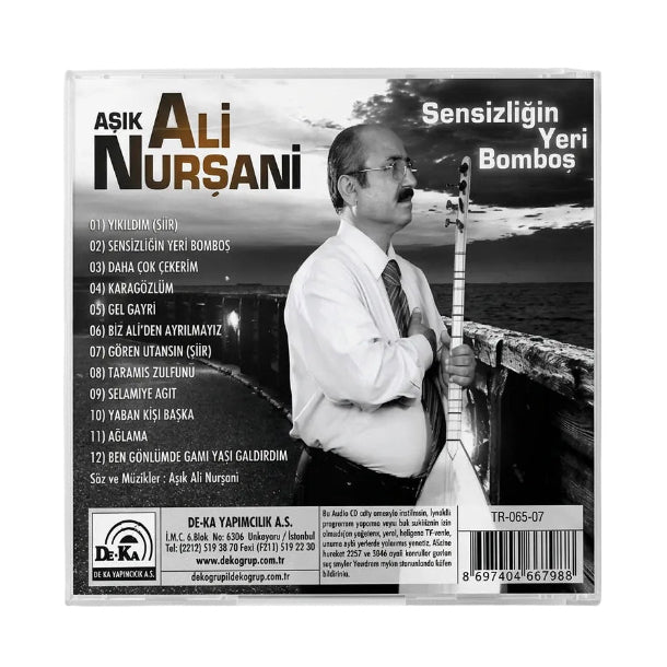 Aşık Ali Nurşani - Sensizliğin Yeri Bomboş (CD)Aşık Ali Nurşani | Sensizliğin Yeri Bomboş | CD |Türk halk müziği CD