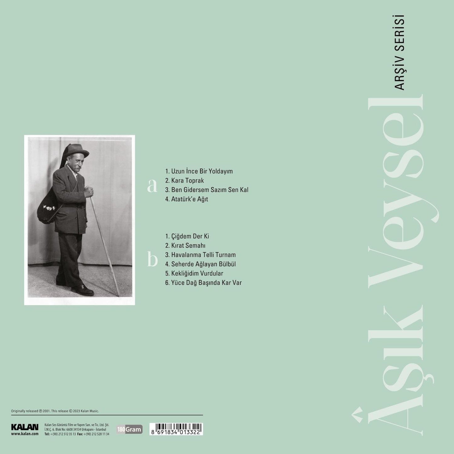 Aşık Veysel Plak | Aşık Veysel Arşiv Serisi |Plak(Siyah Plak)Türk halk müziği |Schallplatte | LP