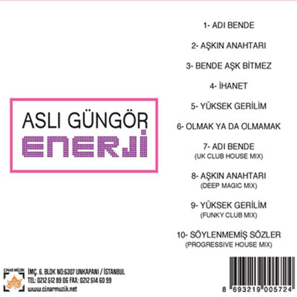 Aslı Güngör - Enerji (CD) Türkçe | Türkce | pop | CD