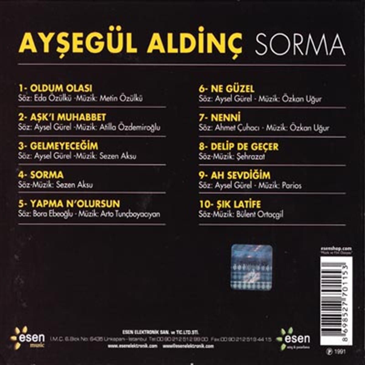 Ayşegül Aldinç | Sorma (CD)Türkçe Pop