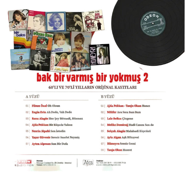 Bak Bir Varmış Bir Yokmuş |Plak | karışık | Pop |Vol:2 ( Türkçe | pop | Plak) kaydı | LP