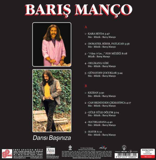 Barış Manço - Darısı Başınıza (Plak) Schallplatte | LP