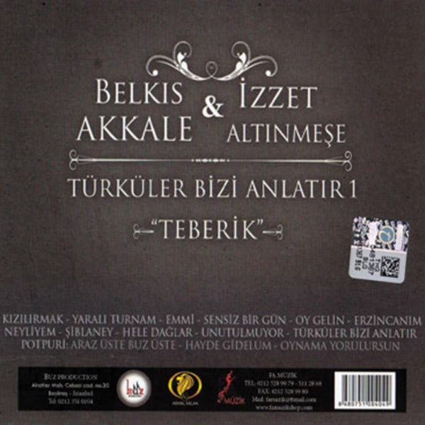 Belkıs Akkale| İzzet Altınmeşe -Türküler Bizi Anlatır 1 |Teberik(CD)