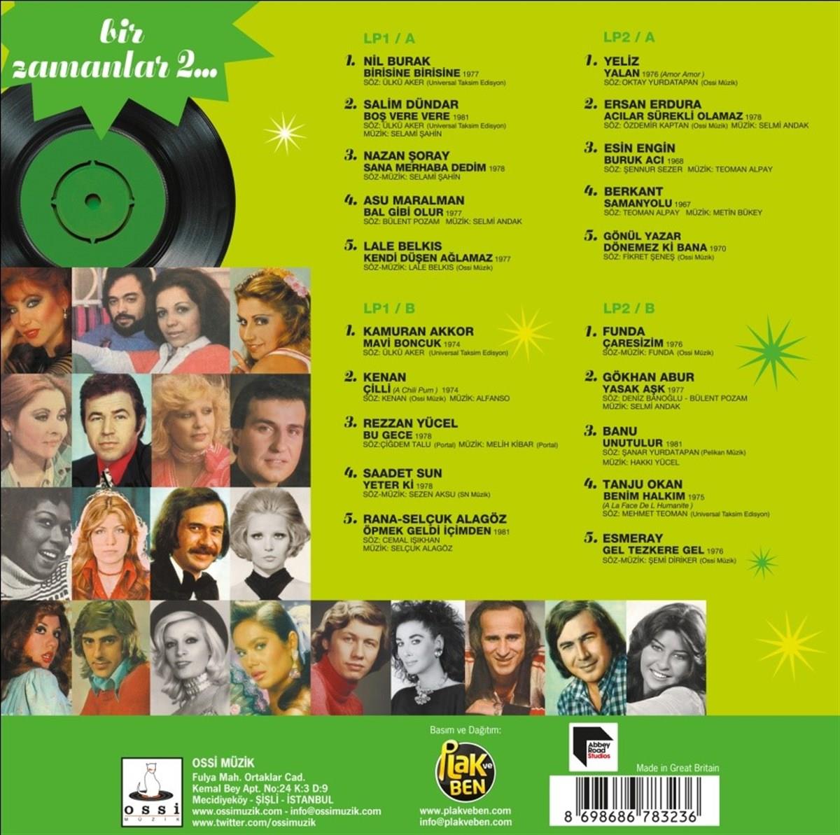 Bir Zamanlar | Cilt 2 | Çeşitli Sanatçılar | Plak (2 Plak) Türkçe Plak| Pop |kayıt | LP