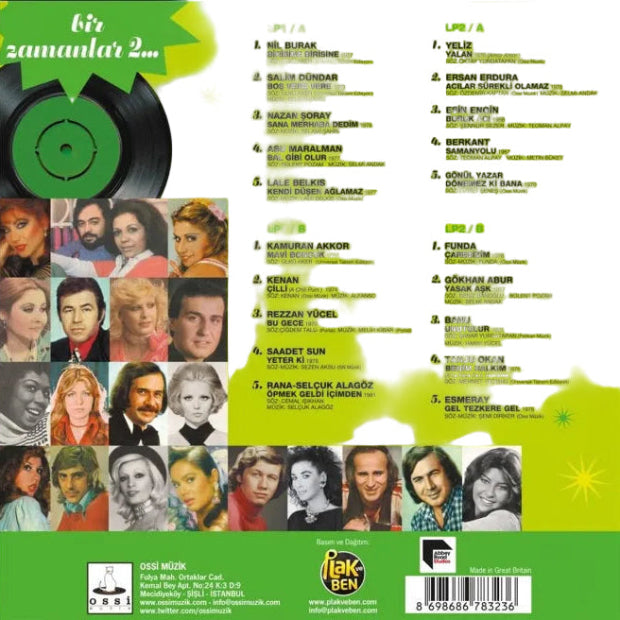 Bir Zamanlar | Cilt 2 | Çeşitli Sanatçılar | Plak (2 Plak) Türkçe Plak| Pop |kayıt | LP