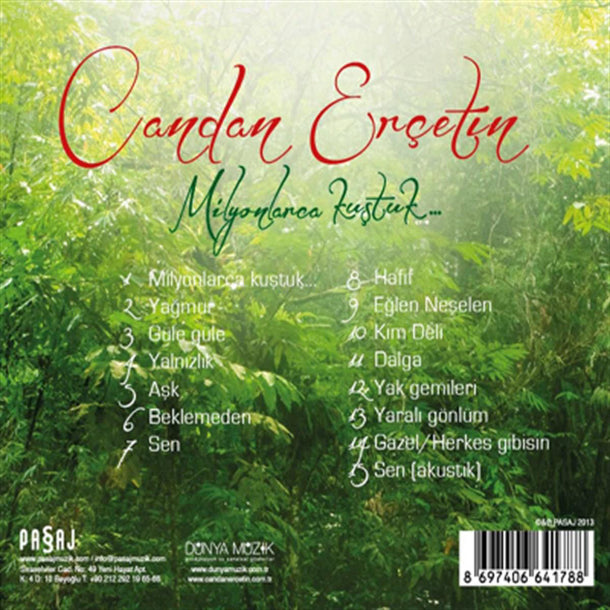 Candan Erçetin - Milyonlarca Kuştuk (CD)Türkçe | CD
