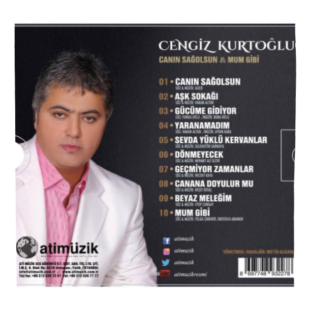 Cengiz Kurtoğlu - Canın Sağolsun (CD) Cengiz Kurtoğlu - Canın Sağolsun CD | Türkçe Arabesk CD