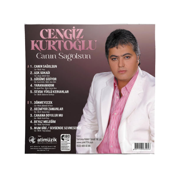Cengiz Kurtoğlu -Canın Sağolsun Plak (Renkli Limitli Baskı Plak) Türkçe | Arabesk | Plak