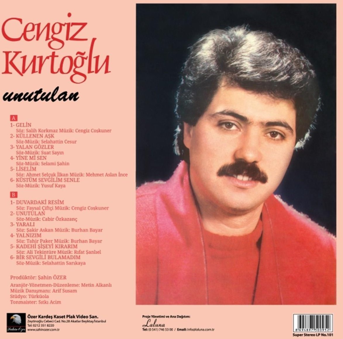 CENGIZ KURTOGLU - Unutulan - The Color of the Wind Record - Record - Vinyl - Record