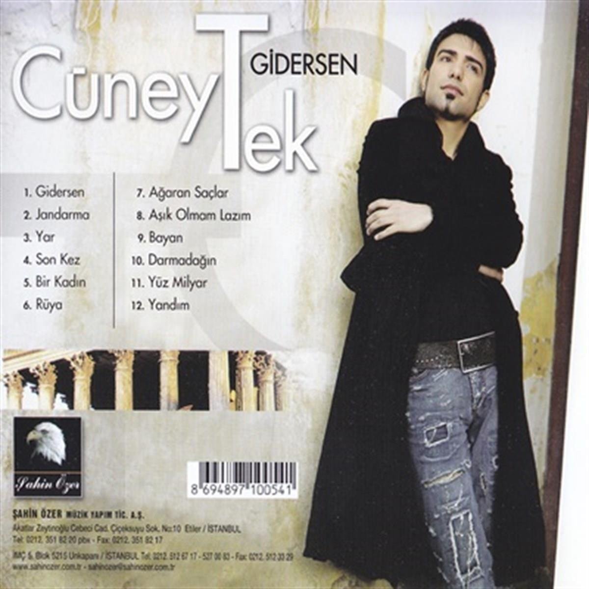 Cüneyt Tek - Gidersen (CD) Türkçe Pop |Slow Müzik |CD