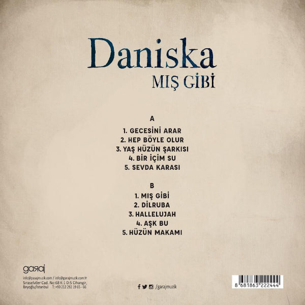 Daniska - Mış Gibi (Plak) Rock | Albüm | Plak | kayıt | LP